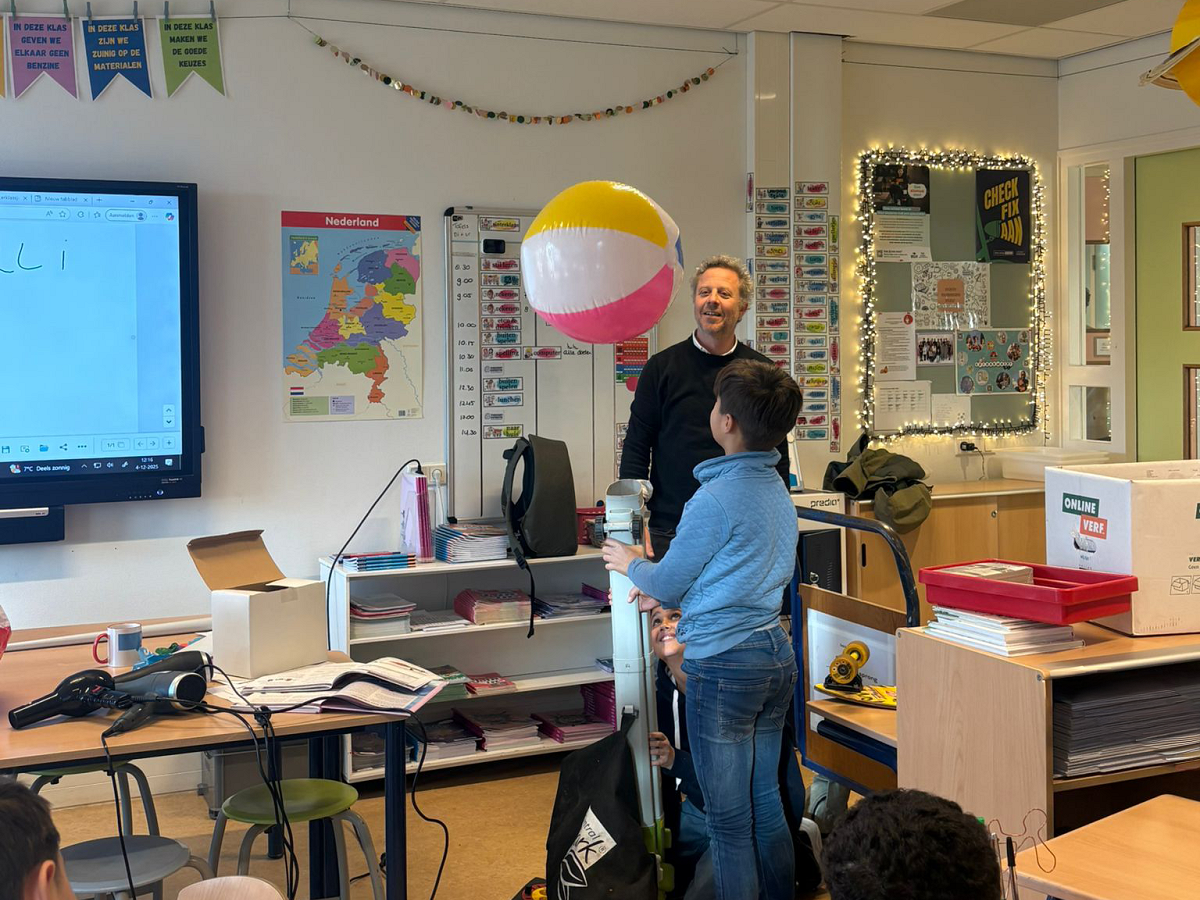 Les over windenergie voor leerlingen basisschool De Walsprong