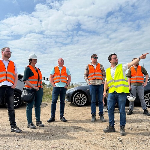 D66 bezoekt bouwplaats Burgerwindpark A2 Lage Rooijen