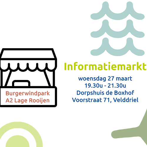 Kom naar de informatiemarkt op woensdag 27 maart