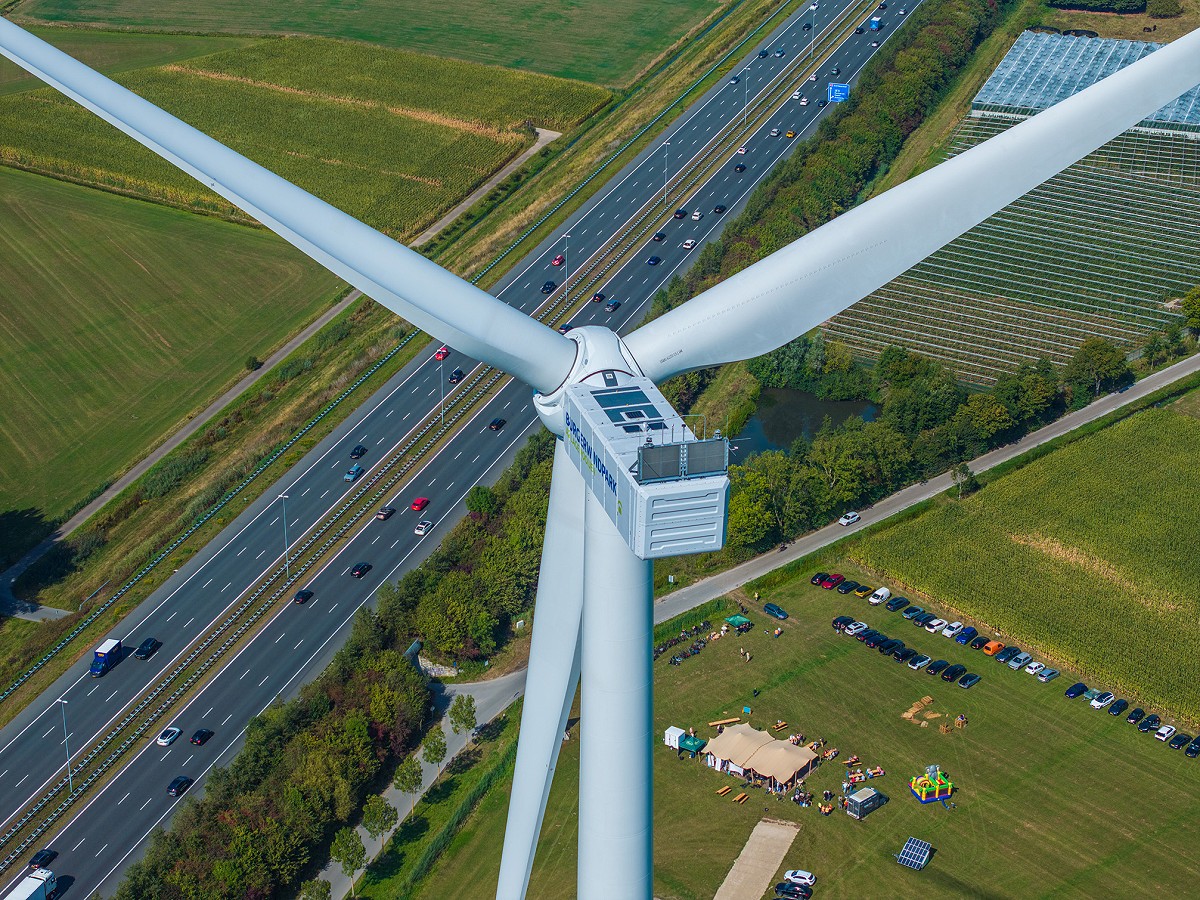 Uitschakelen van de rode verlichting op de windturbines