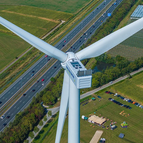 Uitschakelen van de rode verlichting op de windturbines
